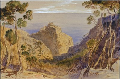 Eza, France, 1865 by Edward Lear